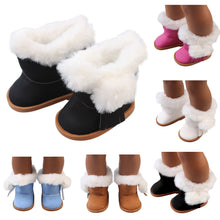 Load image into Gallery viewer, Plush Winter Snow Boots  For 18 Inch American Girl Dolls Mini Shoes