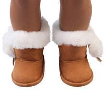 Load image into Gallery viewer, Plush Winter Snow Boots  For 18 Inch American Girl Dolls Mini Shoes