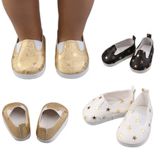 Load image into Gallery viewer, Glitter Doll Shoes Star Dress Shoe For 18 Inch Our Generation American Girl Doll